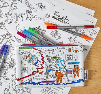 Space Pencil Case Kit + 10 Pens, Colour And Learn, 4 of 6