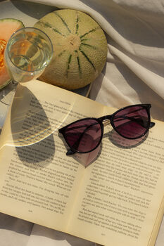 Black Traditional Style Sunglasses, 3 of 6