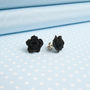 Hand Painted Rose Stud Earrings In Different Colours, thumbnail 7 of 8