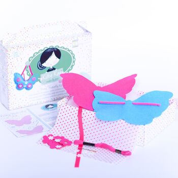 Activity Gift Butterfly Sewing Craft Kit In Turquoise, 3 of 3