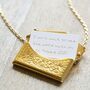 Personalised Envelope Locket Necklace With Hidden Charm, thumbnail 5 of 11