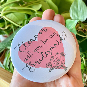 Personalised Will You Be My Bridesmaid? Magnet Postcard, 3 of 5