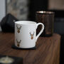 Stag Illustration Fine Bone China Mug, thumbnail 1 of 3