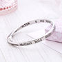 Mothers Childrens Message Bangle Silver Plated, thumbnail 1 of 3