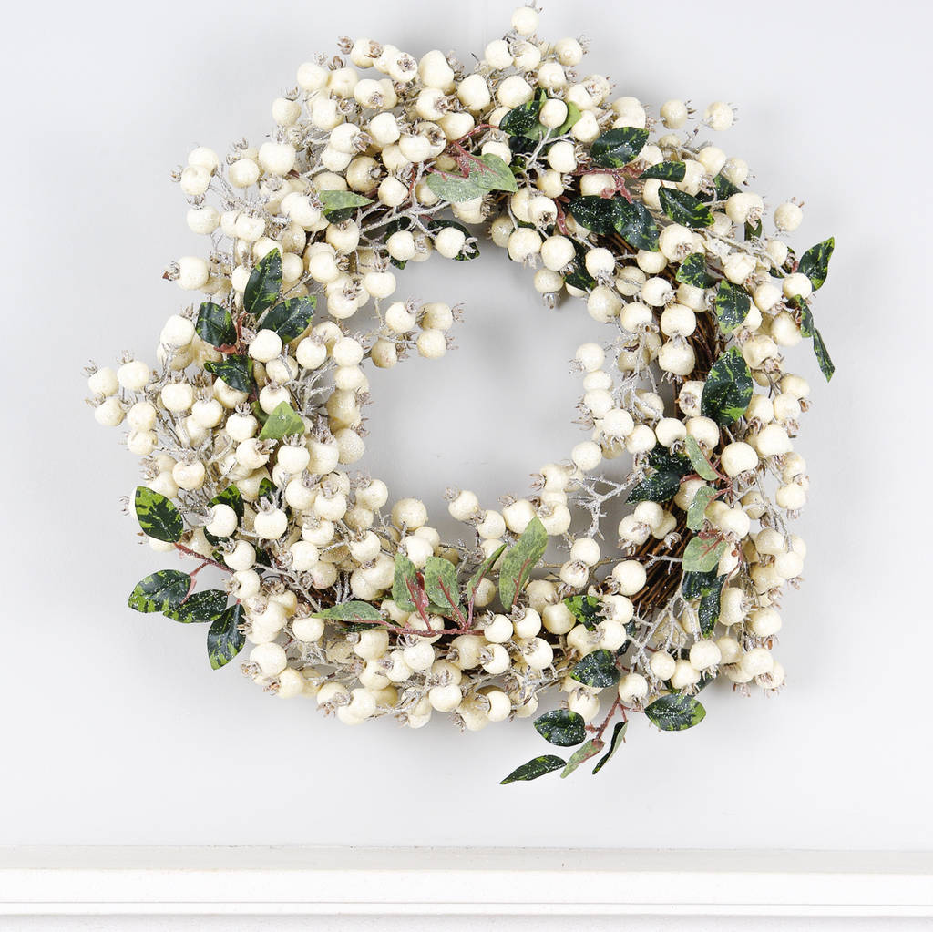 white snowberry christmas wreath by ella james white snowberry christmas wreath by ella james