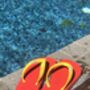 Bright Red Natural Rubber Flip Flops, thumbnail 9 of 10