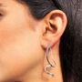 Spiral Drop Rose Gold Plated Dangle Ear Jackets, thumbnail 2 of 7