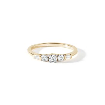 Solid Gold Natural Diamond Five Stone Rings, 7 of 12