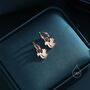 Cute Squirrel Dangle Huggie Hoops, thumbnail 5 of 8