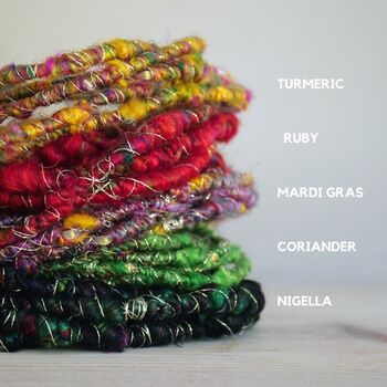 Recycled Sari Silk Fairy Light String, 9 of 9