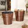 Antique Copper Fireside Bucket Collection, thumbnail 1 of 6