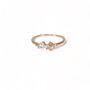 Cluster Pearl Ring, Cz, Gold Vermeil 925 Silver, thumbnail 4 of 10