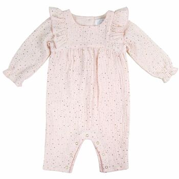 Pink Romper Suit With Gold Stars, 2 of 2