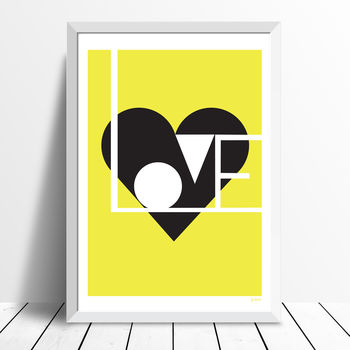 Love Art Print Available In Four Colours, 7 of 10