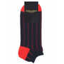 Pin Stripe Navy And Classic Navy Men's Trainer Socks, thumbnail 7 of 9