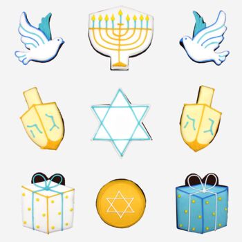 Biscuiteers Hand Iced Chanukah Biscuit Tin, 2 of 3