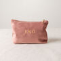 Embroidered Initials Personalised Velvet Pouch, thumbnail 2 of 4