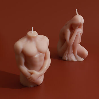 G Decor Male Torso And Crouching Female Candles, 3 of 5