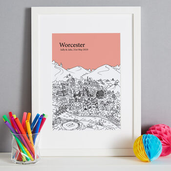 Personalised Worcester Print, 2 of 10