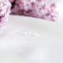 Dolphin Stud Earrings In Sterling Silver, thumbnail 4 of 7