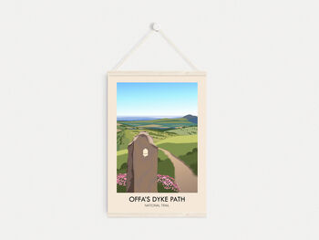 Offa's Dyke Path National Trail Travel Poster Art Print, 6 of 8