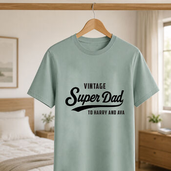 Personalised Father's Day Daddy T Shirt Super Dad, 3 of 4