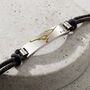 Men’s Leather Cord Personalised Kintsugi Bracelet, thumbnail 4 of 7