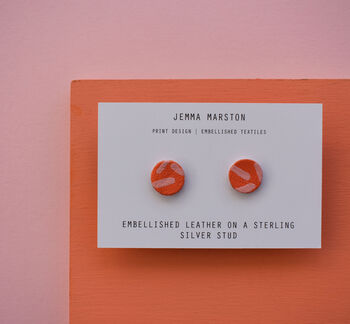 Colour Mini Leather Painted Studs, 3 of 10