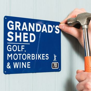 Personalised Grandad's Shed Road Sign, 3 of 7