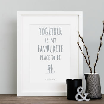 Together Is My Favourite Place Valentine's Picture, 6 of 12