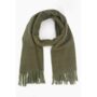 Lucia Heavyweight Scarf Khaki, thumbnail 1 of 5