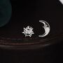 Mismatched Sun And Moon Stud Earrings, thumbnail 4 of 12