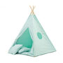 Kids Teepee Tent Set Mint, thumbnail 1 of 3