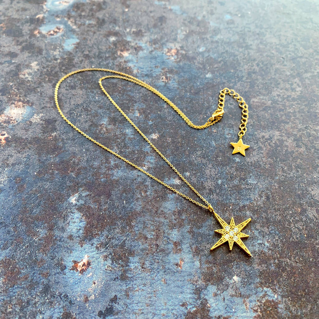 personalised north star necklace by eclectic eccentricity