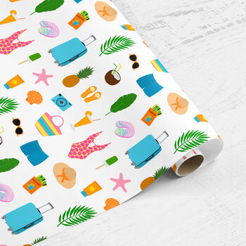 Vacation Wrapping Paper, Bikini Suitcase, 3 of 3
