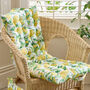 Lemon Print Padded Bench Cushion, thumbnail 1 of 5