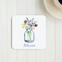 Personalised Pot Of Flowers Coaster, thumbnail 1 of 3