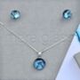 Blue Glass And Sterling Silver Stud Earrings, thumbnail 8 of 12