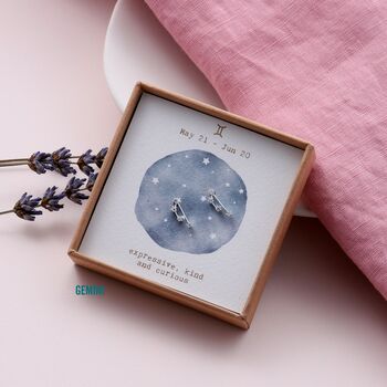 Star Sign Constellation Earrings Studs, 6 of 12