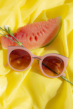 Pink Gold Rim Cat Eye Sunglasses, 3 of 5