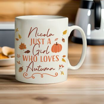 Personalised Loves Autumn Mug, 2 of 3