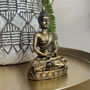 Gold Buddha Ornament, Meditating Buddha Statue, thumbnail 2 of 4