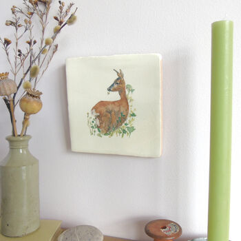 Roe Deer Ceramic Tile Wall Art, 8 of 11
