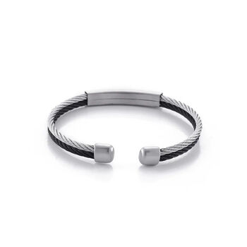 Titanium Double Banded Steel Bracelet | Men's Gift, 9 of 9