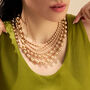 Matt Finish Layered Bead Contemporary Necklace, thumbnail 1 of 6