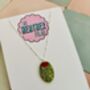 Olive Charm Necklace / Martini Lover Gift / Foodie Statement Necklace/ Italian Summer Aesthetic/ Cocktail Inspired Accessory, thumbnail 3 of 5