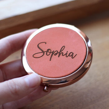 Personalised Bridesmaid Mirror Gift, Rose Gold, 9 of 11