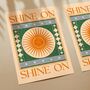 Shine On, Celestial Sun Art Print, Bohemian Poster, thumbnail 2 of 3