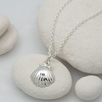 Children's Sterling Silver Clam Necklace, 3 of 5