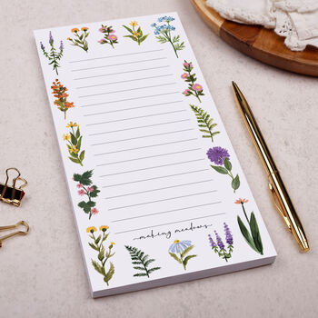 Wild Flower To Do List Notepad, 3 of 4